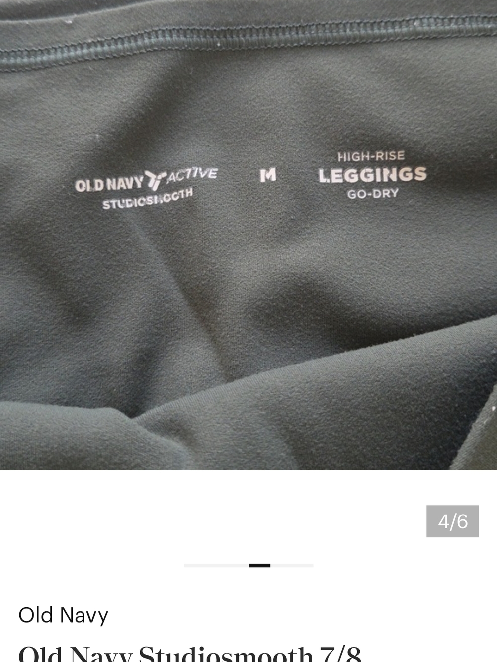 4-Pack Old Navy Studio Smooth 7/8 Leggings- Black, Navy, Brown, Olive - Picture 8 of 16